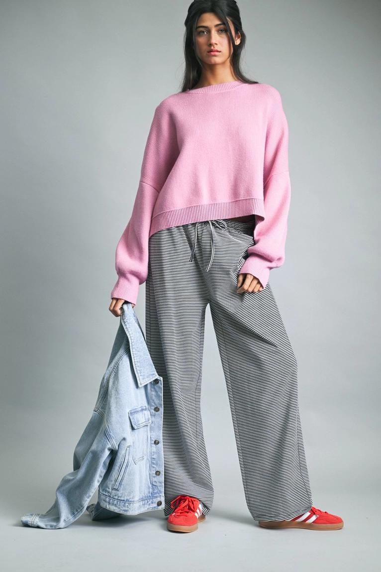 Lilac Drop Shoulder Sweater