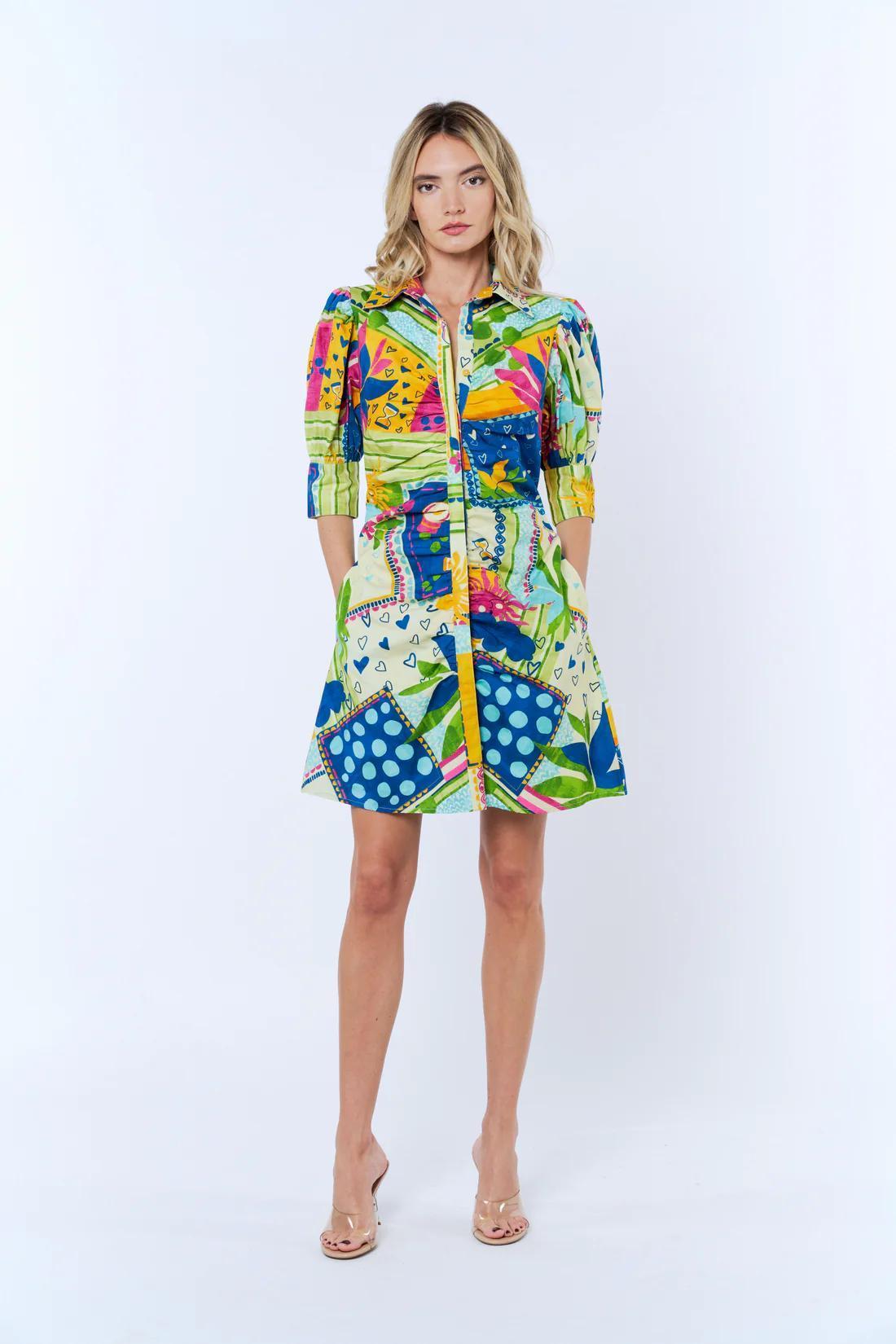 Light Yellow Multi Printed Mini