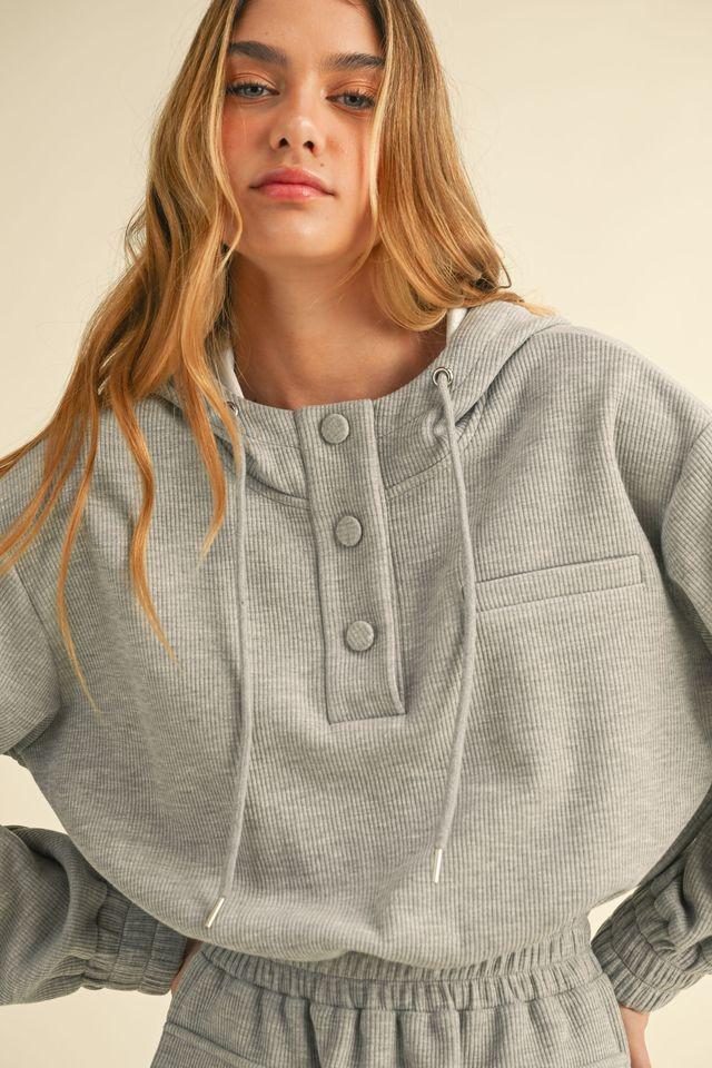 Grey Terry Hood Mini Dress
