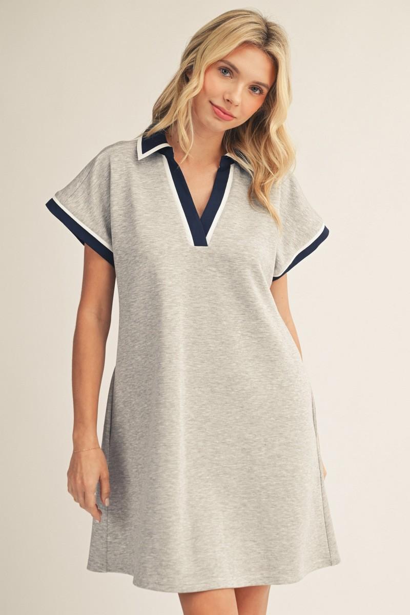 Heather Grey Scuba Casual Dress