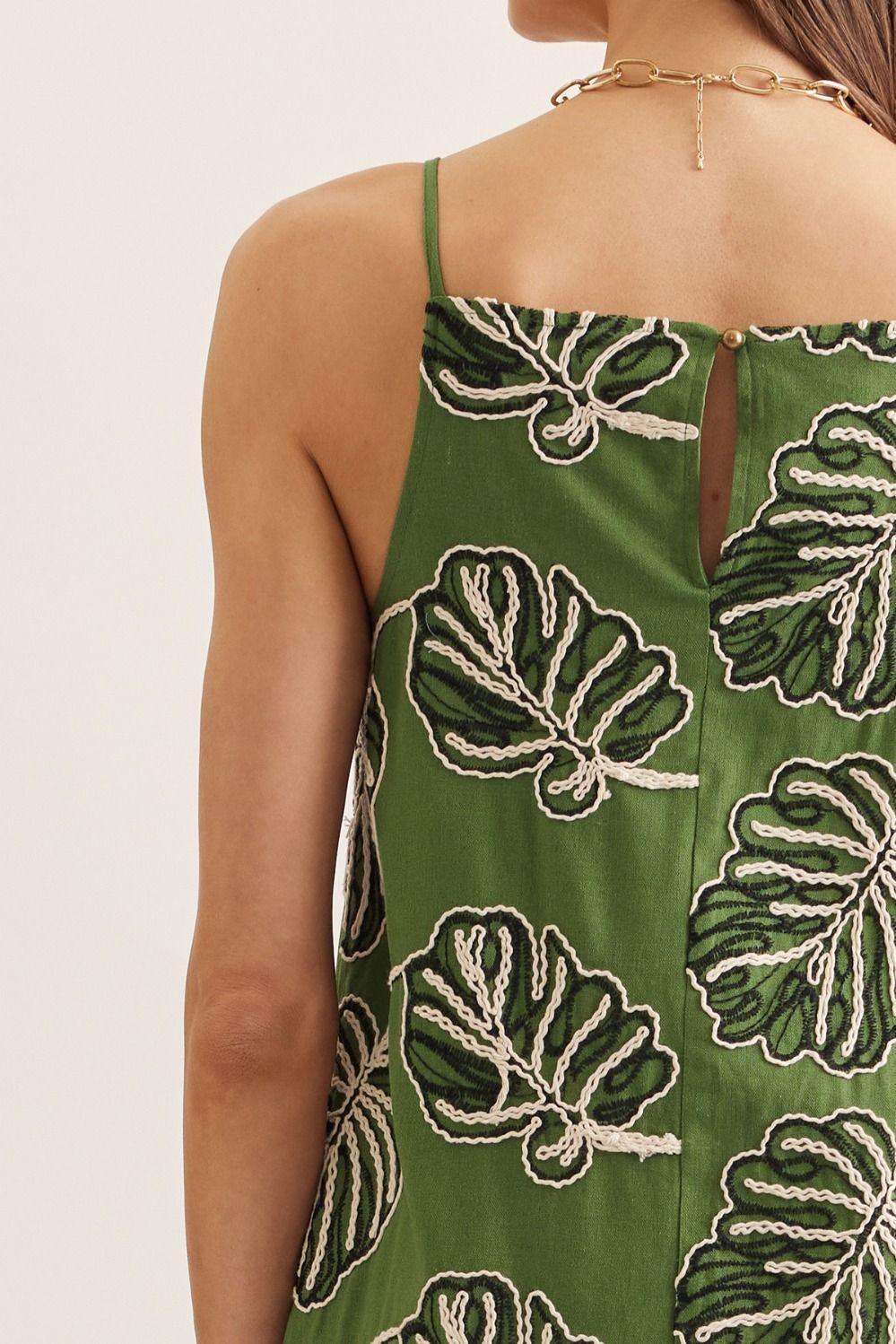Matcha Leaf Mini Dress
