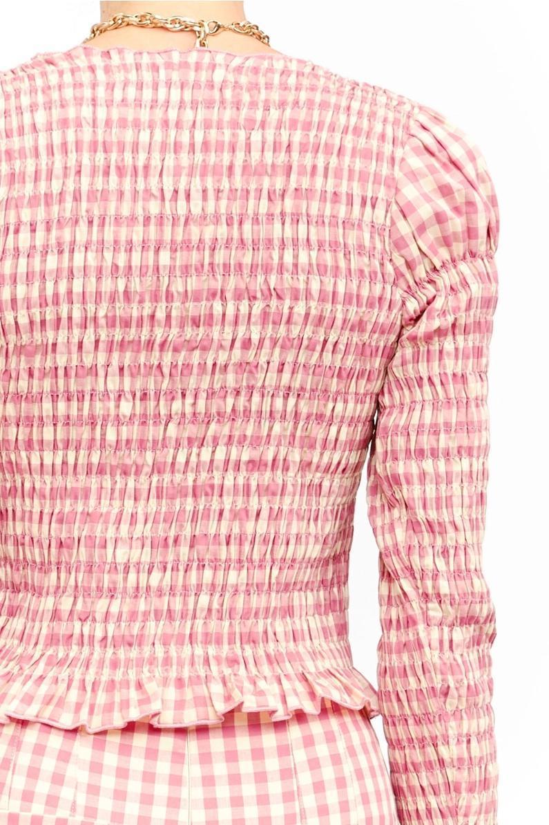 Pink Gingham Ashton Top