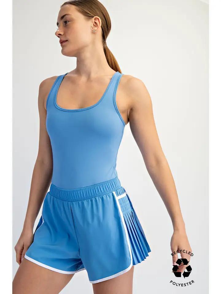 Aqua Splash and White Shortsie