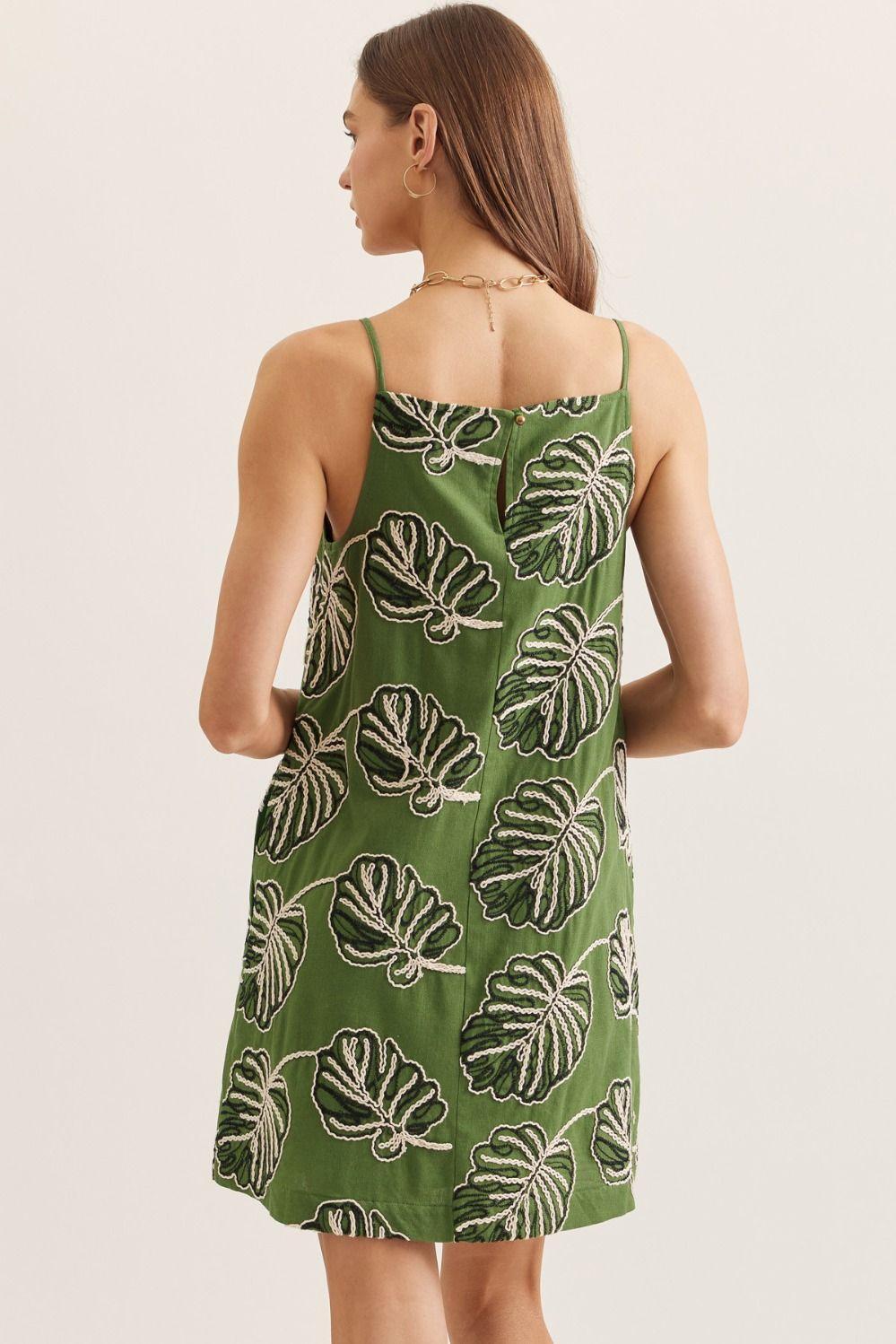 Matcha Leaf Mini Dress