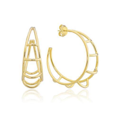 Willow Hoops - Shiny 18K Gold Plated