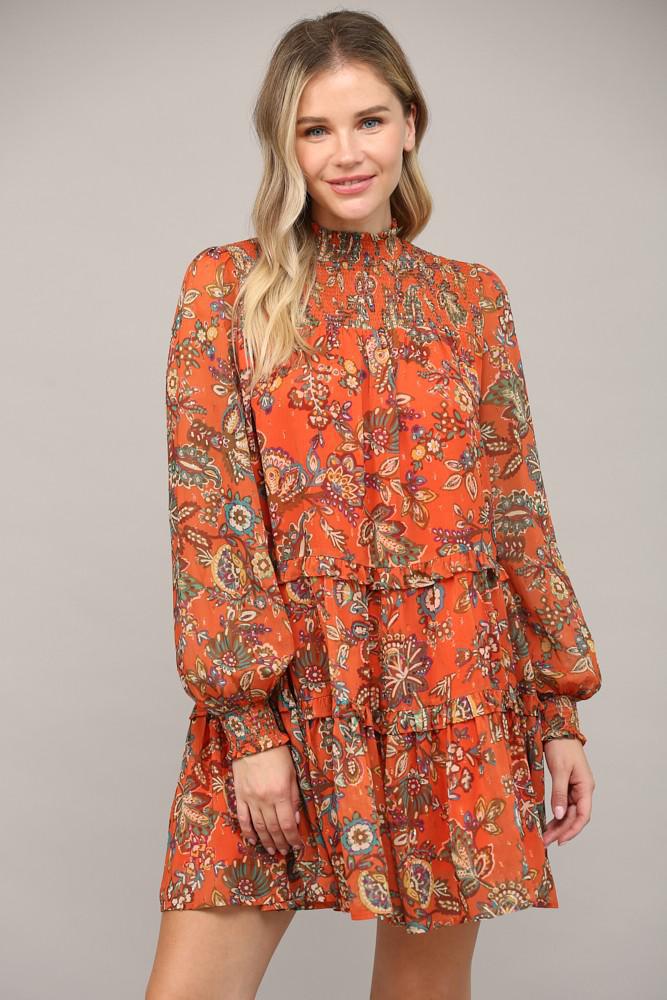 Rust Orange Multi Dress