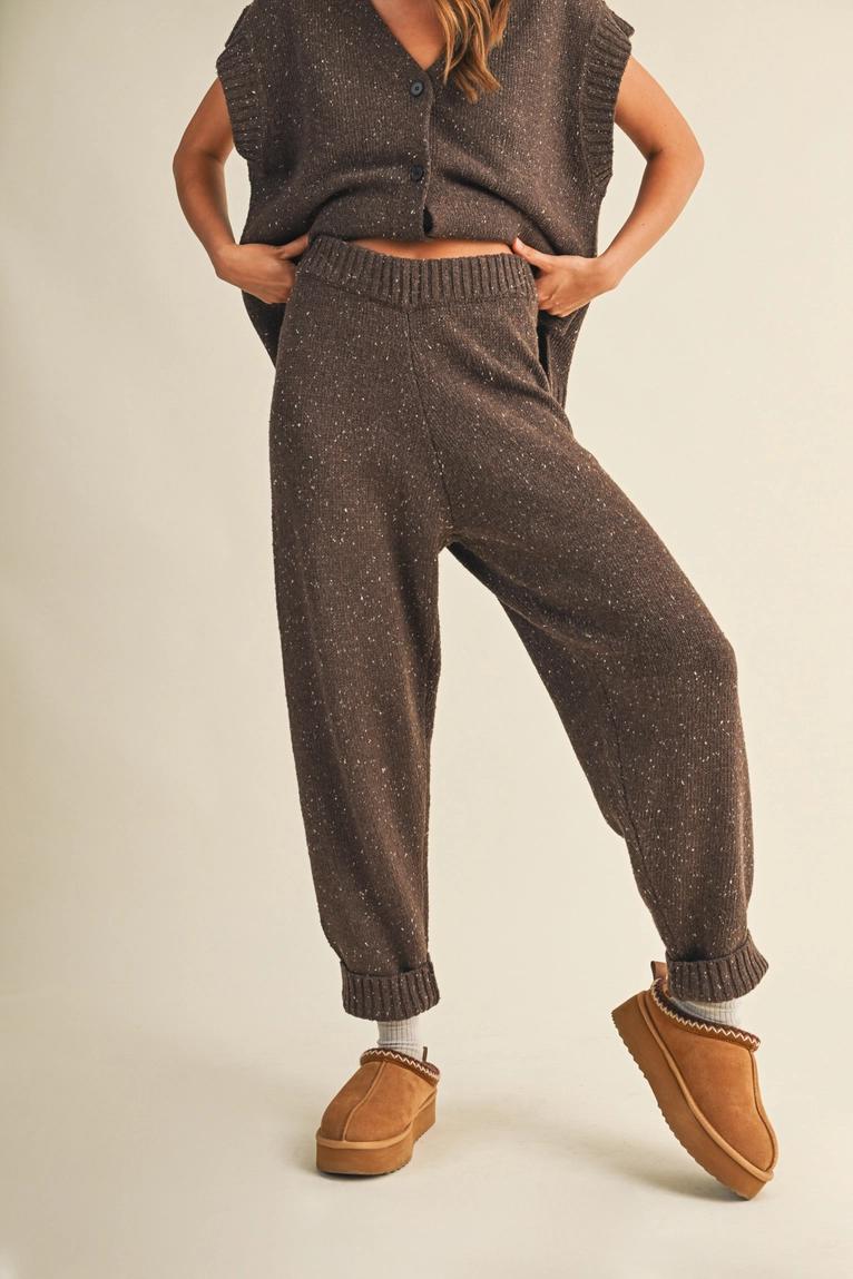 Dark Chocolate Speckled Sweater Set