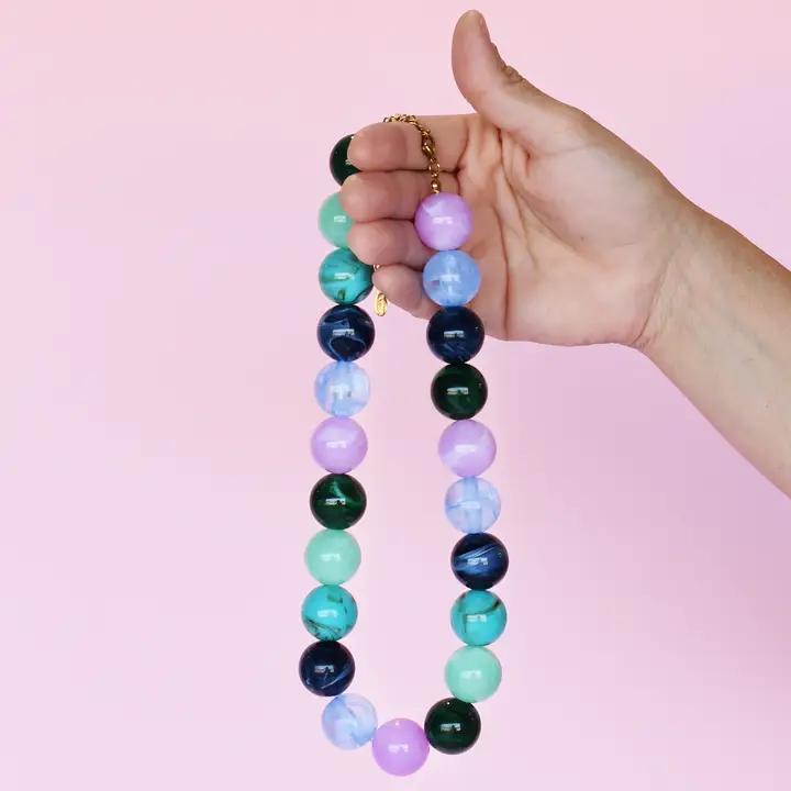 Pop of Joy Blue Green Purple Necklace