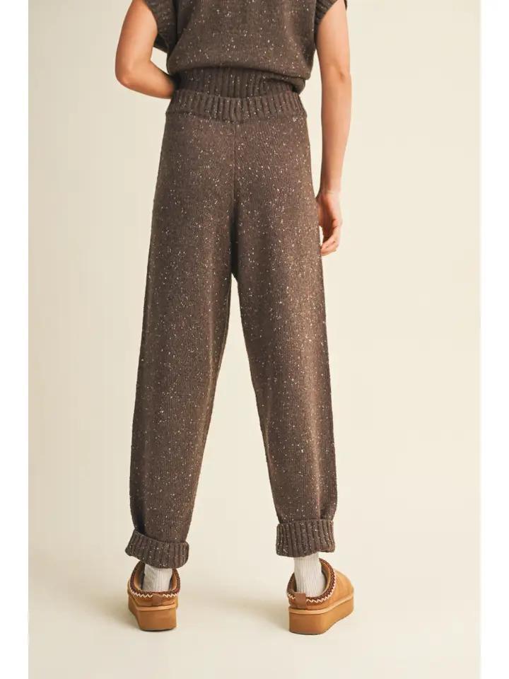Dark Chocolate Speckled Sweater Set