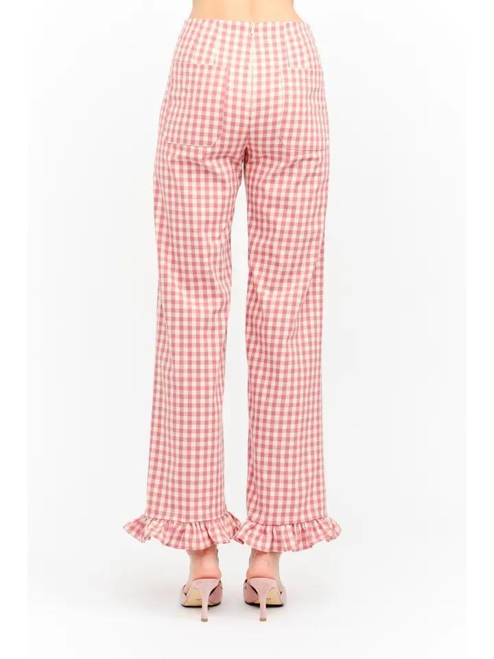 Pink Gingham Paloma Pant