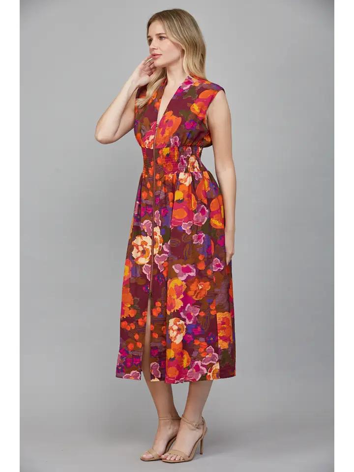 Fall Multi Front Zip Midi