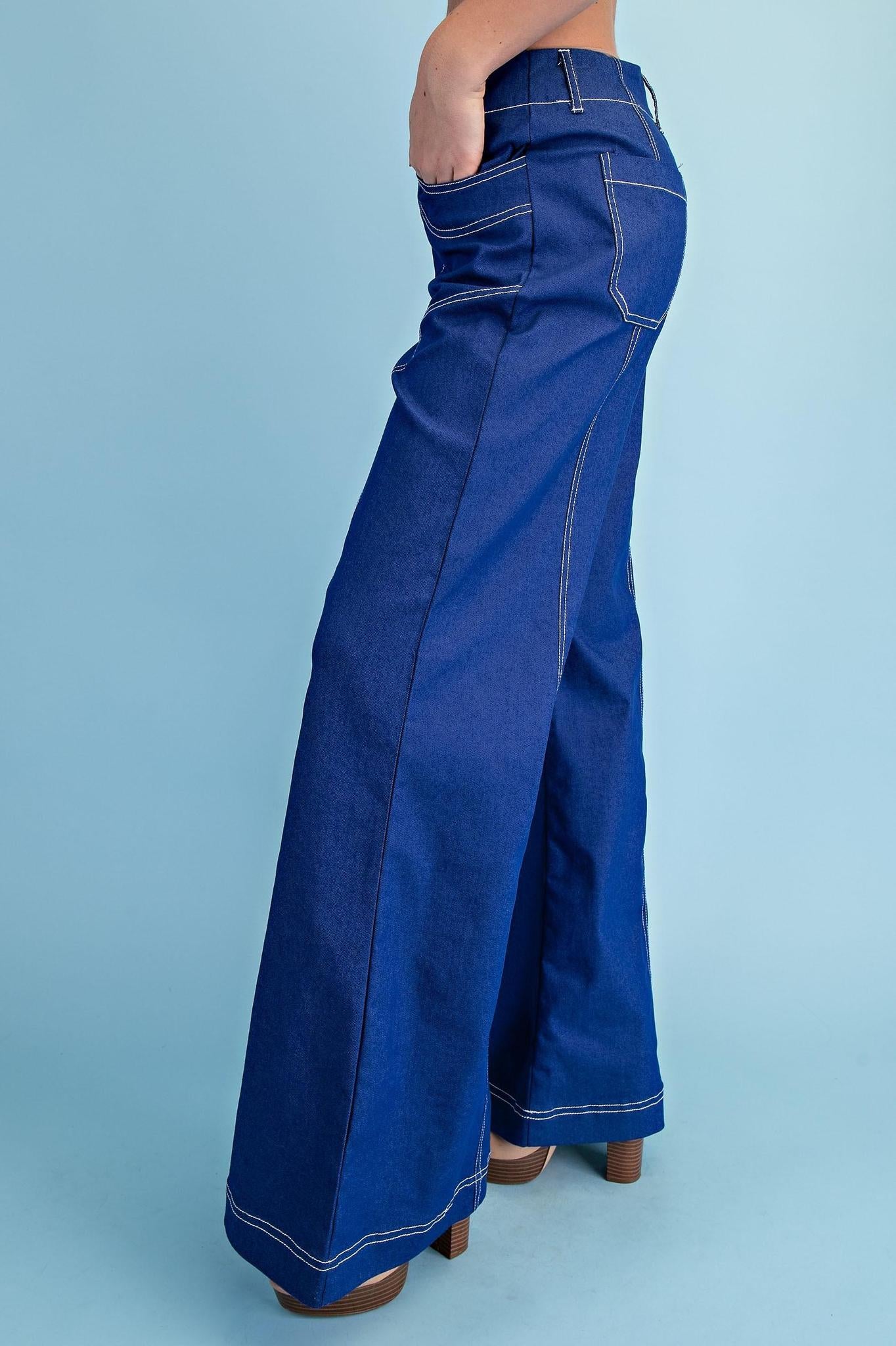 Royal Blue Wide Leg Pants