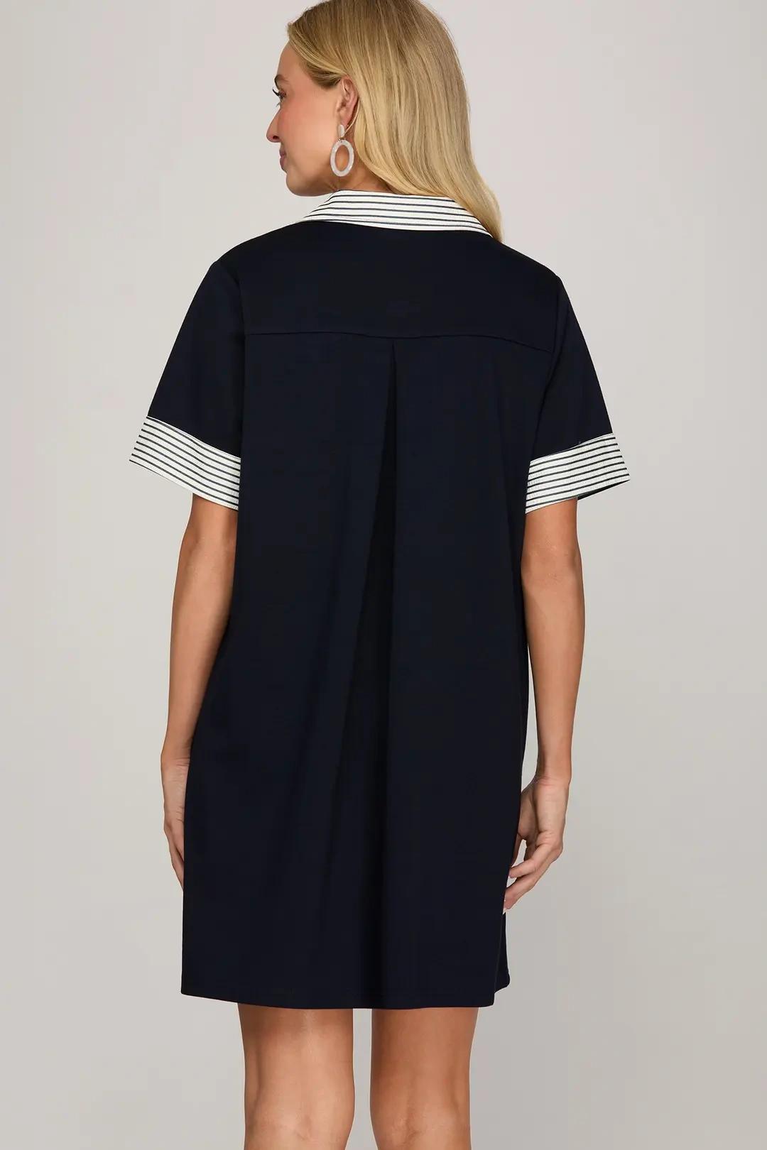 Navy Heavy Knit Mini