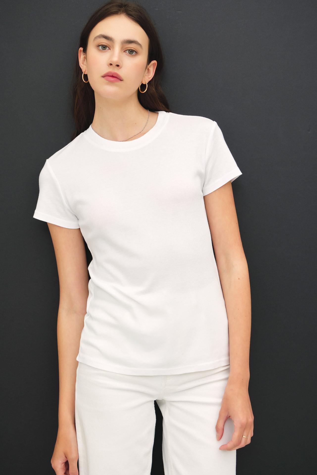 Classic Crewneck Layering Tee White