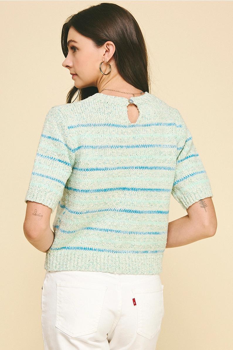 Mint Multi Striped Sweater