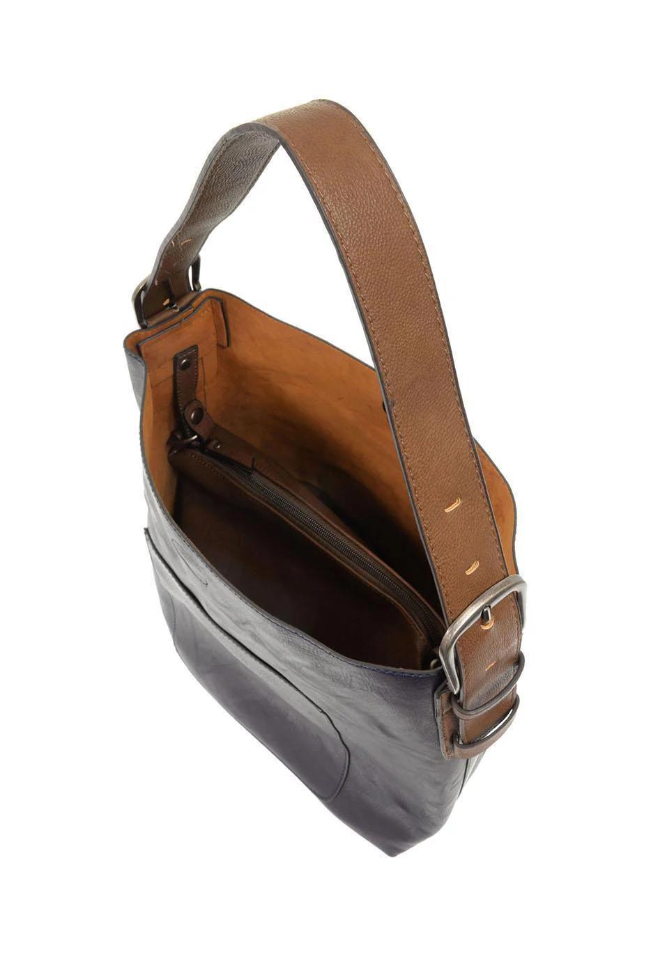 Midnight Blue Hobo with Coffee Handle