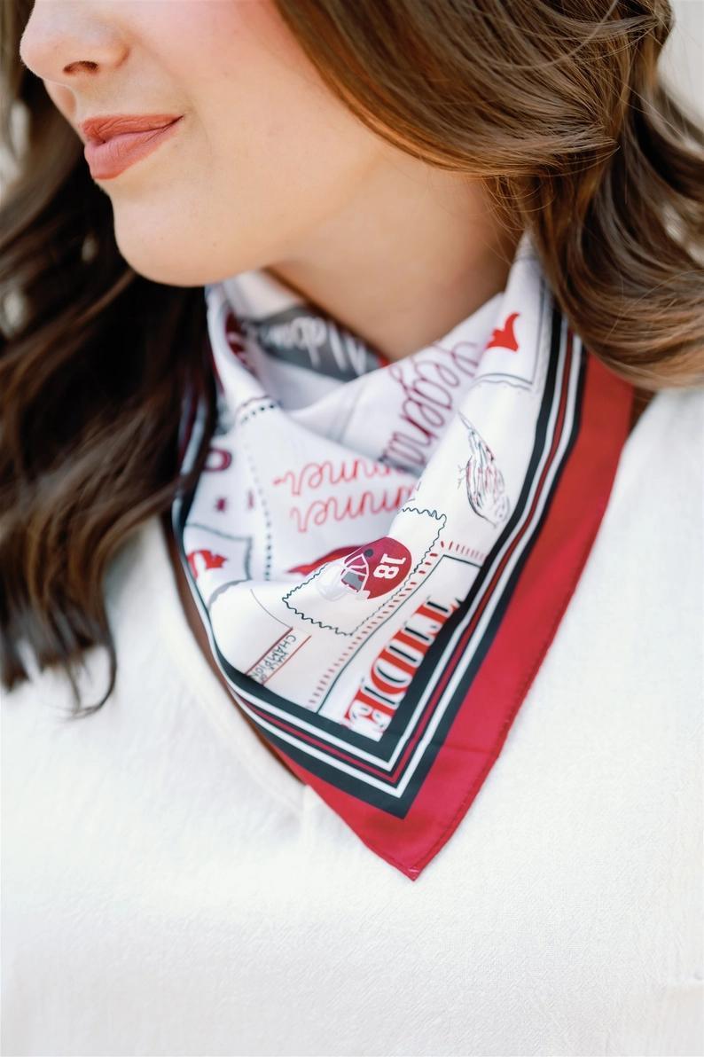 Alabama Stripe Silk Scarf